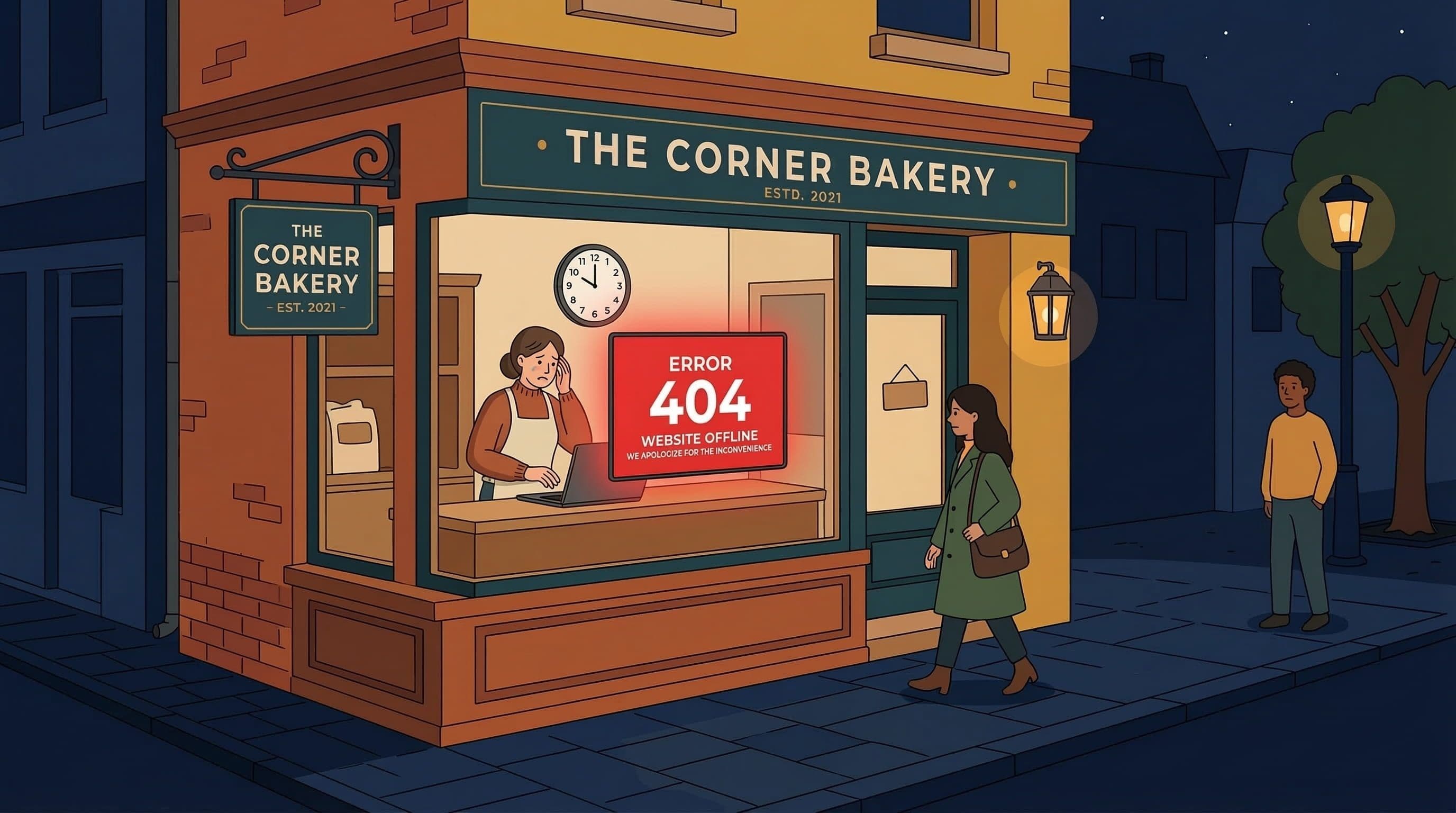 WordPress site down with no maintenance plan