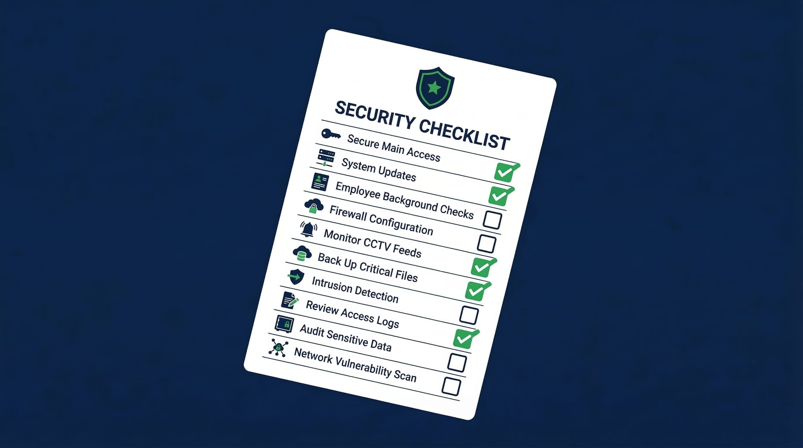 Completed WordPress security checklist — fully secured small business website setup
